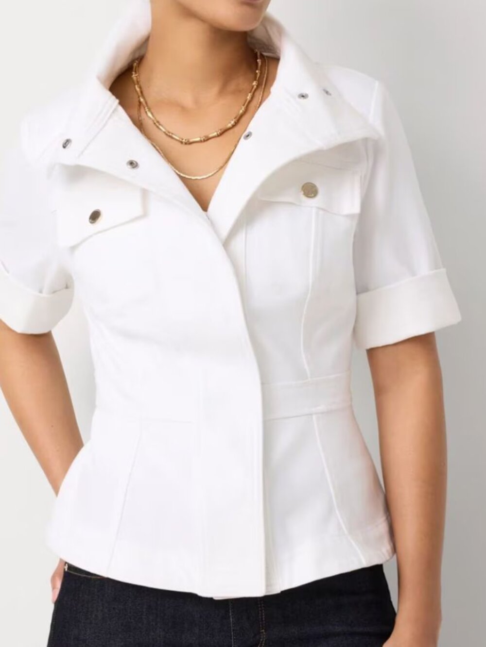 nwt WHITE HOUSE BLACK MARKET utility pret stretch jacket xs